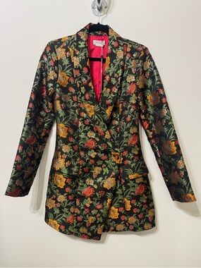 Lovers + Friends Ally Mini Blazer Dress in Black Floral